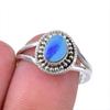 Кольцо из стерлингового серебра 925 пробы с натуральным австралийским опалом, размер 6,5 T9Z24