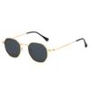 New polygonal fashion polarized sunglasses retro metal two-color craft foot sunglasses