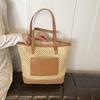 Summer Straw Woven Bag for Women New Large Capacity Woven Shoulder Bag Seaside Vacation Beach Commuter Tote Bag