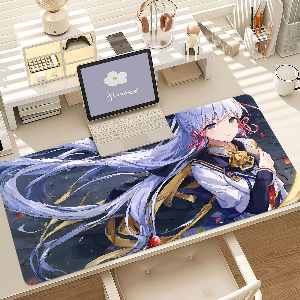 Game Genshin Impact Kamisato Ayaka Mouse Pad Anti Slip Rubber Edge Locked Thickened Laptop Gaming Desk Mat