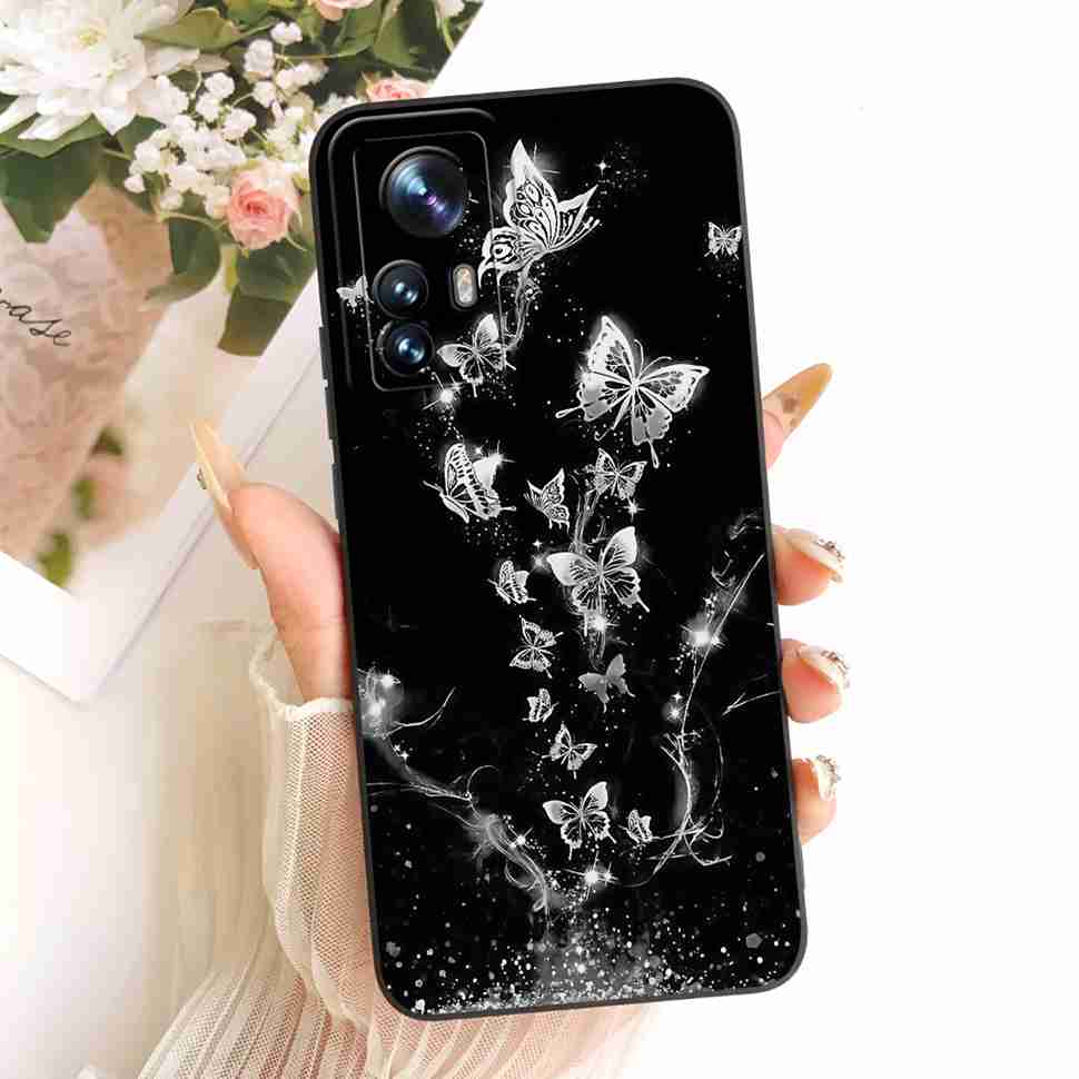 For Xiaomi Mi 12 Pro 2201122C Case Bright Flowers LOVE Silicone Soft Back Cover For Xiaomi MI12 PRO Mi 12S Pro 6.73" Phone Cases