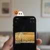 Halloween Ghost Phone Buddy Mini Phone Figure Surprise Toy Stick-on Cute Ghost Phone Topper Adhesive Cling Decoration for Smartphone
