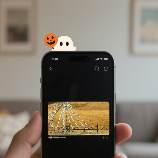 Halloween Ghost Phone Buddy Mini Phone Figure Surprise Toy Stick-on Cute Ghost Phone Topper Adhesive Cling Decoration for Smartphone