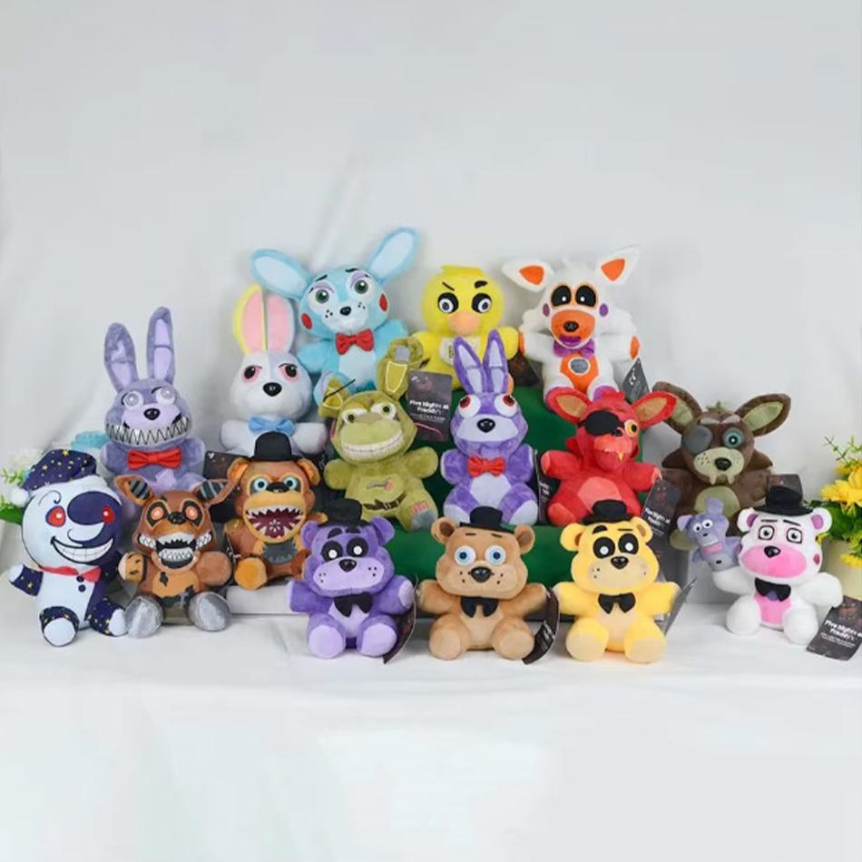 Новинка в наличии Плюшевая игрушка FNAF Фредди Набитые и плюшевые животные Медведь Кролик Активность Плюшевые игрушки Fnaf Дата рождения Рождество Детские игрушки Подарок