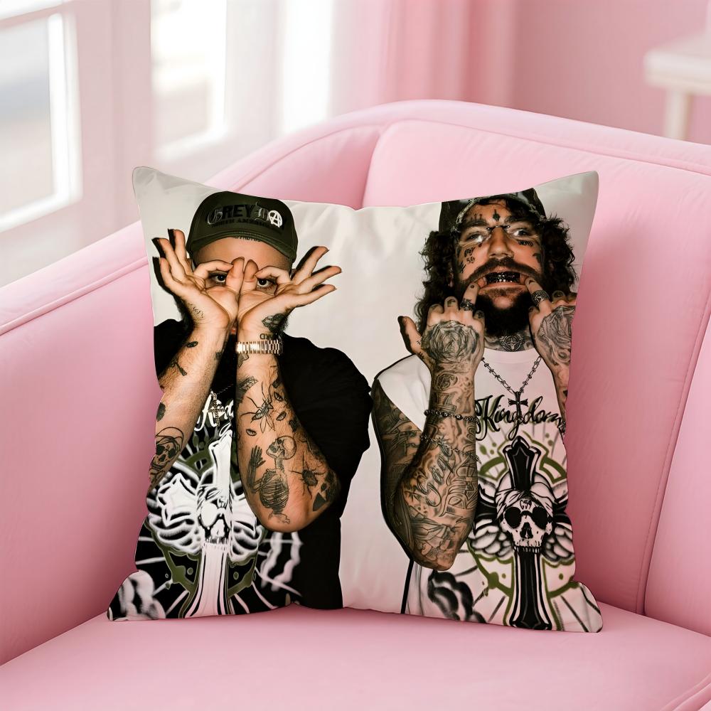 Темный Трэп SSuicideboys Панк-рэп GG59 Наволочка Подушка Короткий Плюш Скрытая молния Комната Диван Чехол на подушку