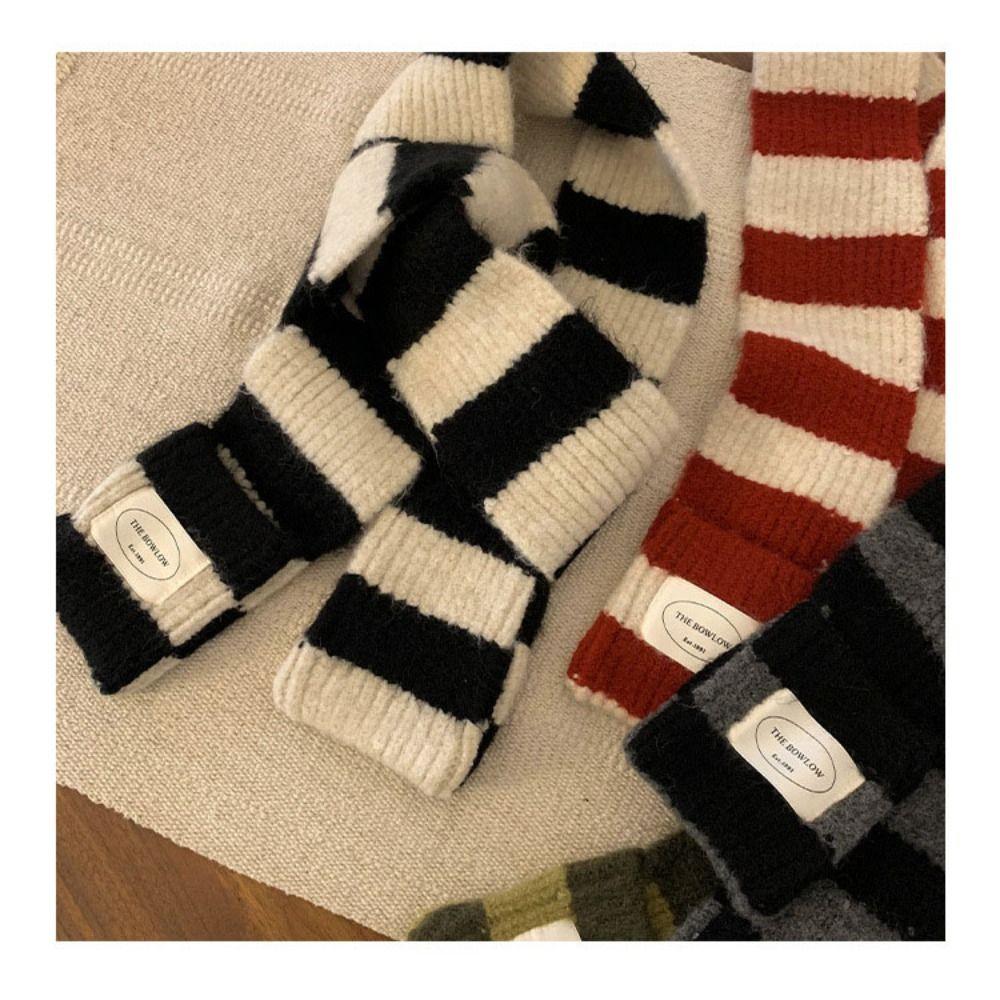 Warm Long Scarves Striped Shawl Wrap Vintage Winter Scarf Women