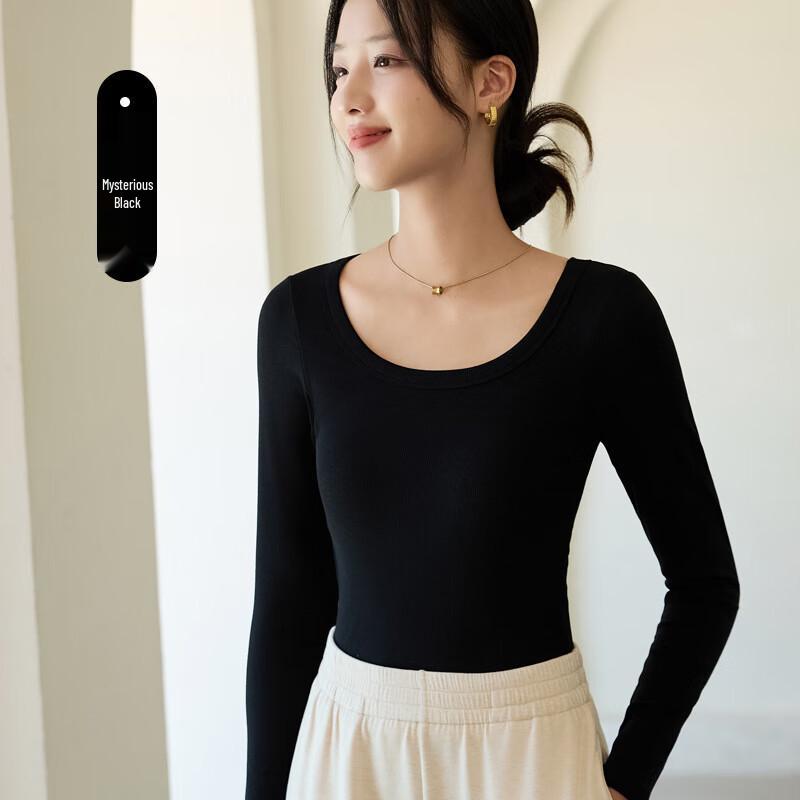 Женская корейская приталенная футболка с длинным рукавом LCsanyp со встроенным бюстгальтером