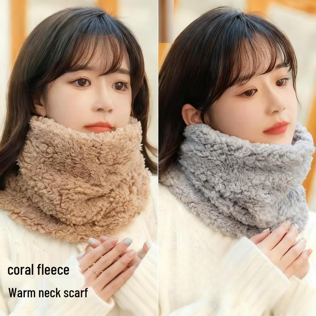 Women's Warm Neck Gaiter Scarf - Solid Color, Winter High Collar Versatile Design