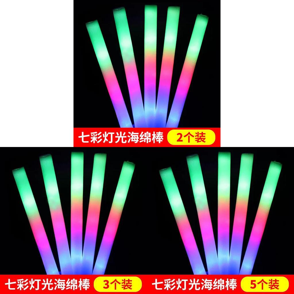 Large Foam Stick Glow Sticks Pack Of 3 Multicolor Party Lights For Concerts And Events