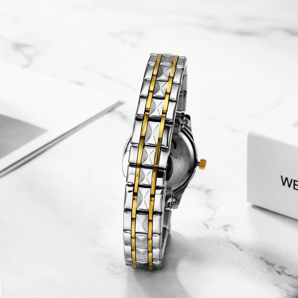 Ladies Watch Seiko Analog Copy Watch Women Luminous Date Day of the Week Waterproof Watch Easy To Read Dial Stainless Steel Adjustable Level Blue