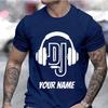 Персонализированная футболка с именем диджея, фирменная футболка с логотипом и именем для одежды диджея, индивидуальный подарок для мужчин, музыкальный подарок, футболки для диджеев своими руками