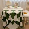 Chessboard Plaid Tablecloth Girl Heart Light Luxury High Sense Coffee Table Cover Student Dormitory Desk Makeup Tablecloth