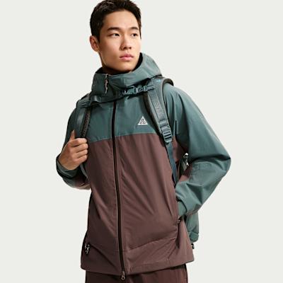 Мужские куртки Nike ACG Мужские Зеленые/Коричневые С капюшоном Несъемный Средняя