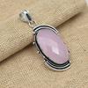 Ограненный розовый халцедон, драгоценный камень, подвеска из стерлингового серебра 925 пробы, ювелирные изделия ручной работы