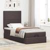 Maison Exclusive - Lit ottoman avec matelas marron foncé 90x200 cm tissu