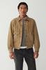 Man On The Boon Corduroy Collar Denim Trucker Jacket_Tan 4715309026