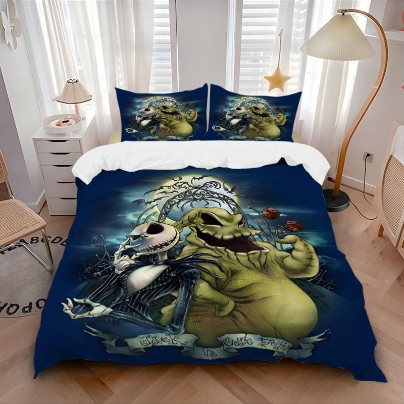 3pcs Jack Boogie Quilt Set - Soft and Comfortable Bedroom, Guest Room and Dorm Decor Bedding Set 1 Quilt Cover + 2 Pillowcases.B052