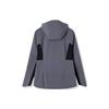 Anta Куртка Running Series Solid Color Contrast Zipper Hooded Long Sleeve Jacket Women Jackets Dark-Purple Gray 162215602-2