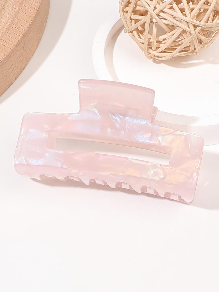 1 Pcs Big Mixed Colors Rectangle Shape Hair Claw Clips ,Fashion Strong Hold Jaw Clips for Women Girls Thin Thick Curly Hair.