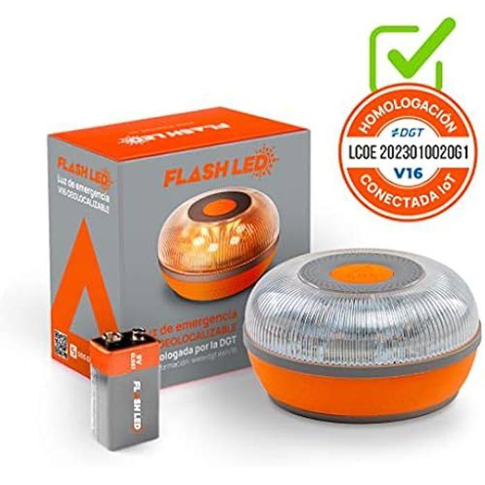 Balise de voiture - WIKANGO - V16 DGT 3.0 - Géolocalisation - Lumière d'urgence - Design ergonomique