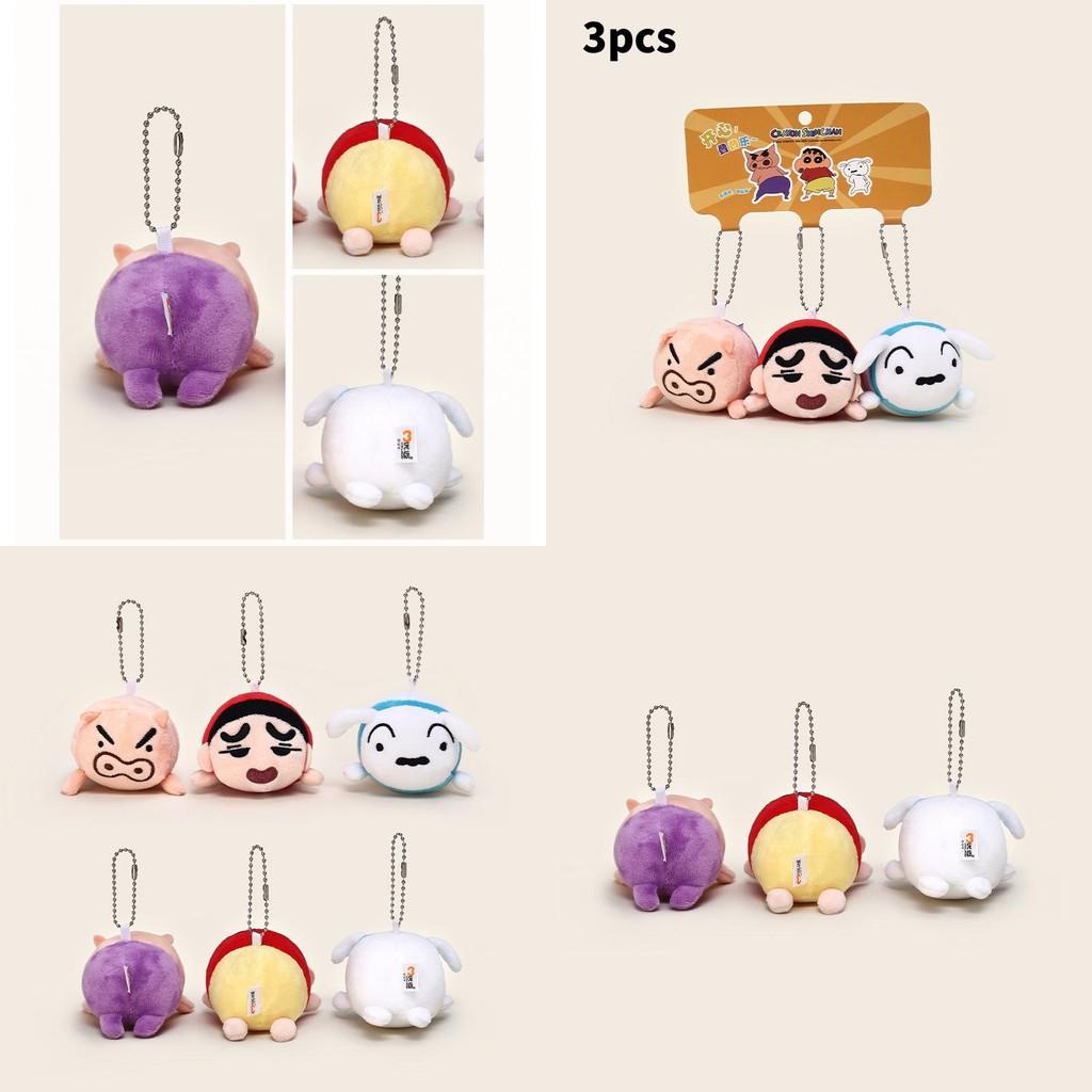 Crayon Shin Chan Plush Keychain Set With Stackable Characters For Kid And Collectors