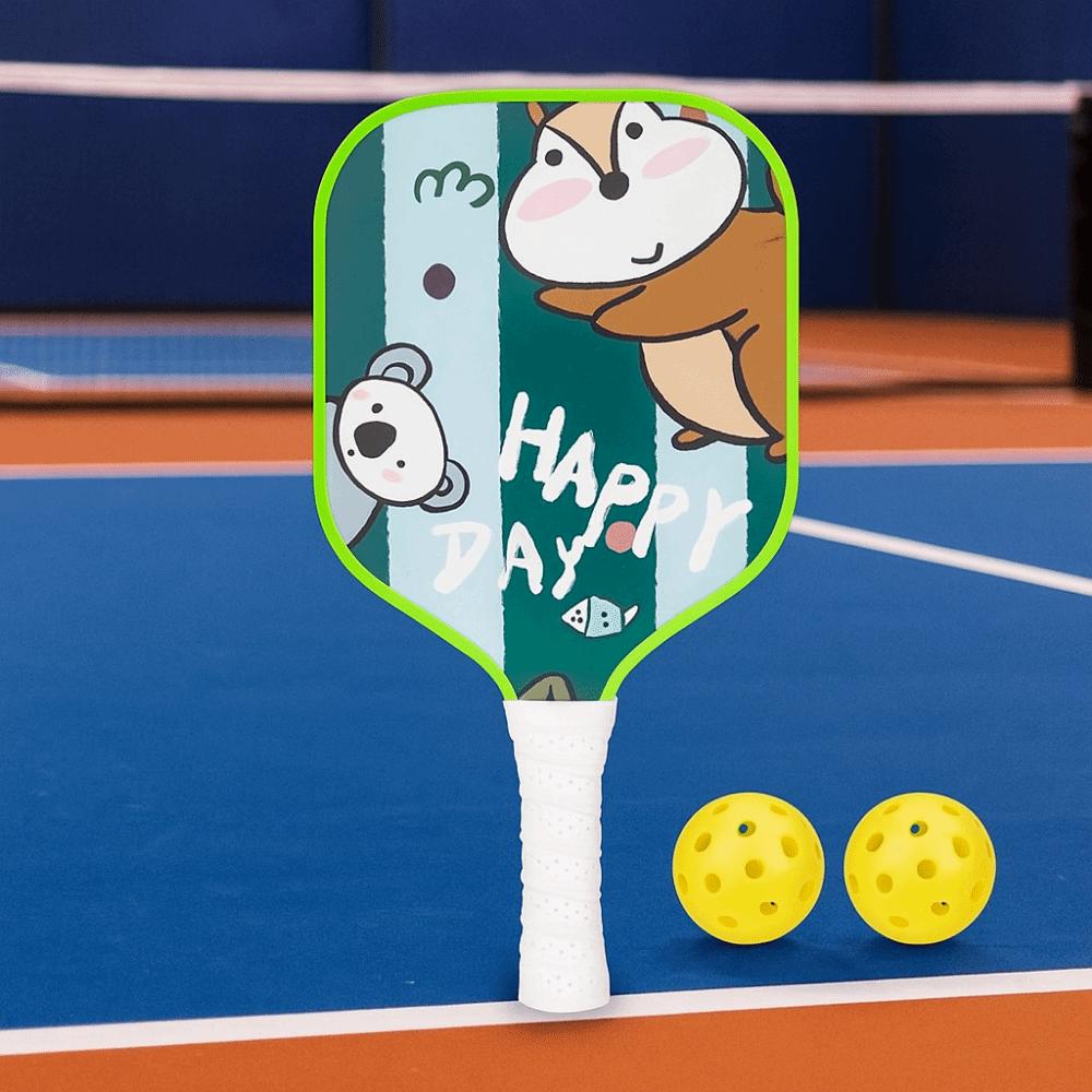 Lightweight Kid's Pickleball Set Colorful Pickleball Paddle Set Pickle Ball Equipment