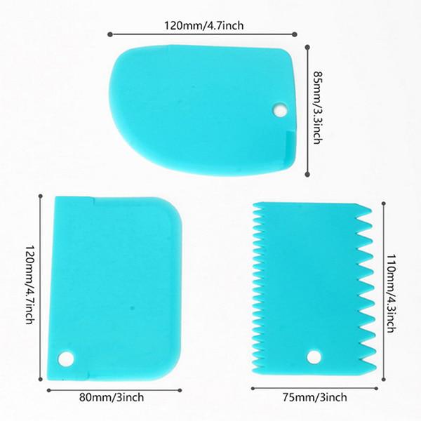 3 шт./лот пластиковый нож для теста глазурь скребок для помадки торт украшения выпечки инструмент