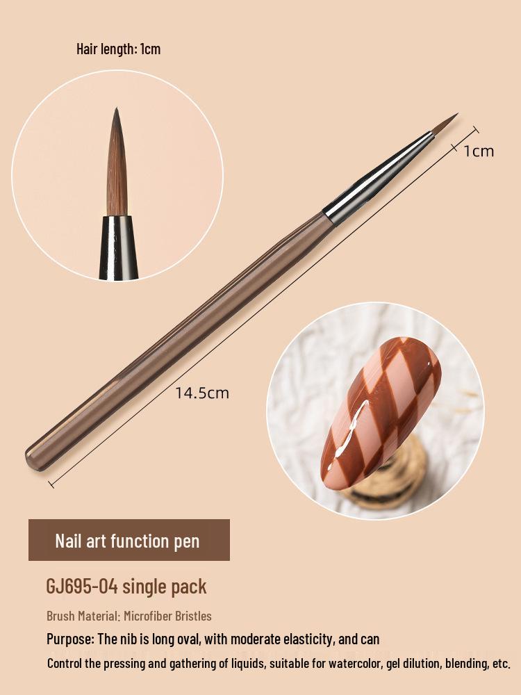 Ледяной прозрачный японский серый набор кистей для нейл-арта для лайнера, рисования, цветов и градиентного геля