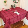 Праздничная красная клетчатая скатерть для Рождества, Нового года и свадеб