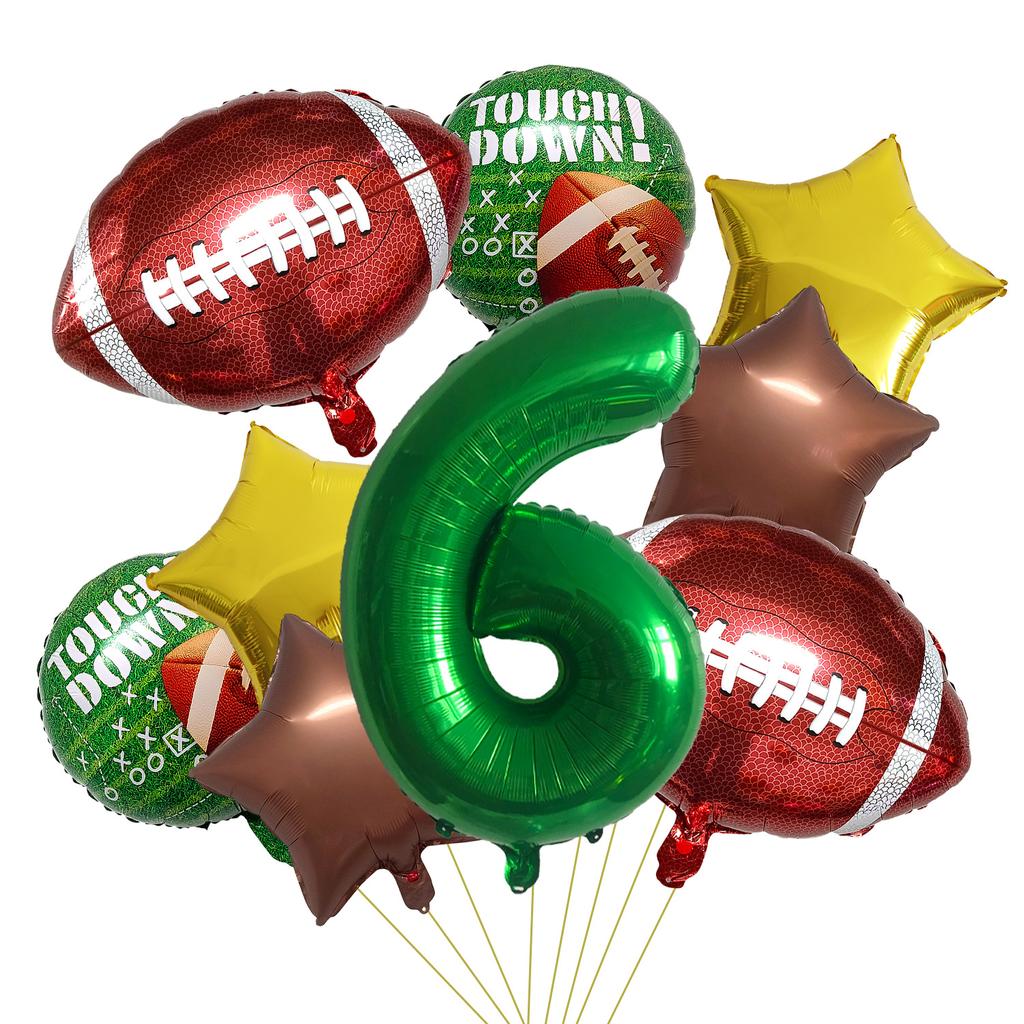 Rugby Balloon Set 32-inch Digital Children's Super Bowl Decorative Aluminum Film Balloon Scene Arrangement