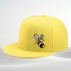 Злая Мультяшная Пчела Графика Белая Кепка Snapback Полиэстер Регулируемая Кепка с Плоским Козырьком Уличная Одежда для Улицы Унисекс