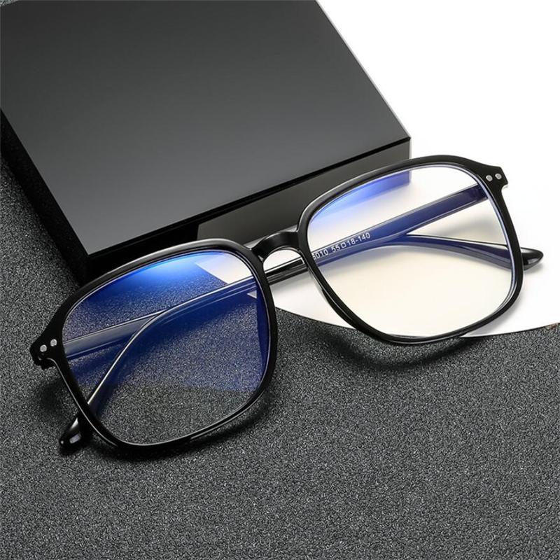 Big Frame Myopia Glasses Ultralight Transparent Gray PC Prescription Eyeglasses 0 to -6.0 for Women Men