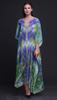 Phagun Branch & Colorful Parrot Bird Long Caftan Maxi Dress Beach Swimwear Cover Up Womens