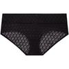 Sexy Letter Lace Half Coverage Triangle Underwear Women Underwear Space-Black QD5285