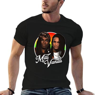 Milli Vanilli Milli Vanilli Milli Vanilli Fan T-Shirt Basic Solid Color Casual Tee Shirt