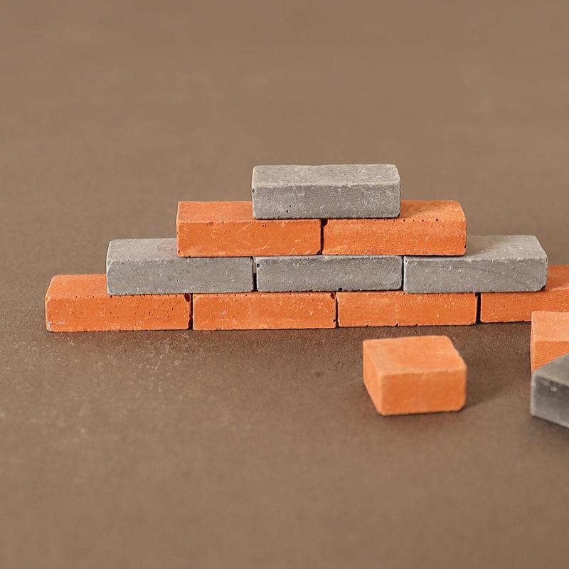 20 шт. 1:12 Миниатюрный кукольный домик Красный/серый кирпич Песочные кирпичи Стены Кирпичи Крыша Плитка Здание Декор Сцена Аксессуары для кукольного домика