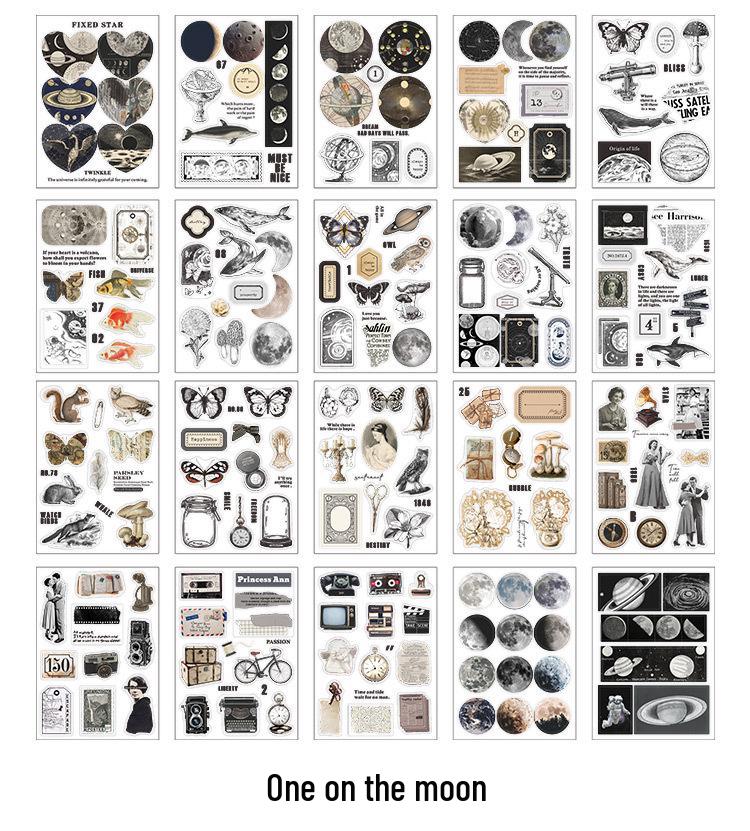 Infeel.Me Island Mountain Wind Series Sticker Book: DIY Journal Decoration - 4 Designs