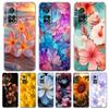 Чехол для телефона для Xiaomi Poco X6 X5 NFC X3 F6 F5 Pro F4 F3 M3 14 13T 12T 12 13 Lite 11 Mi 5G Прозрачный чехол Красивые Цветы Листья
