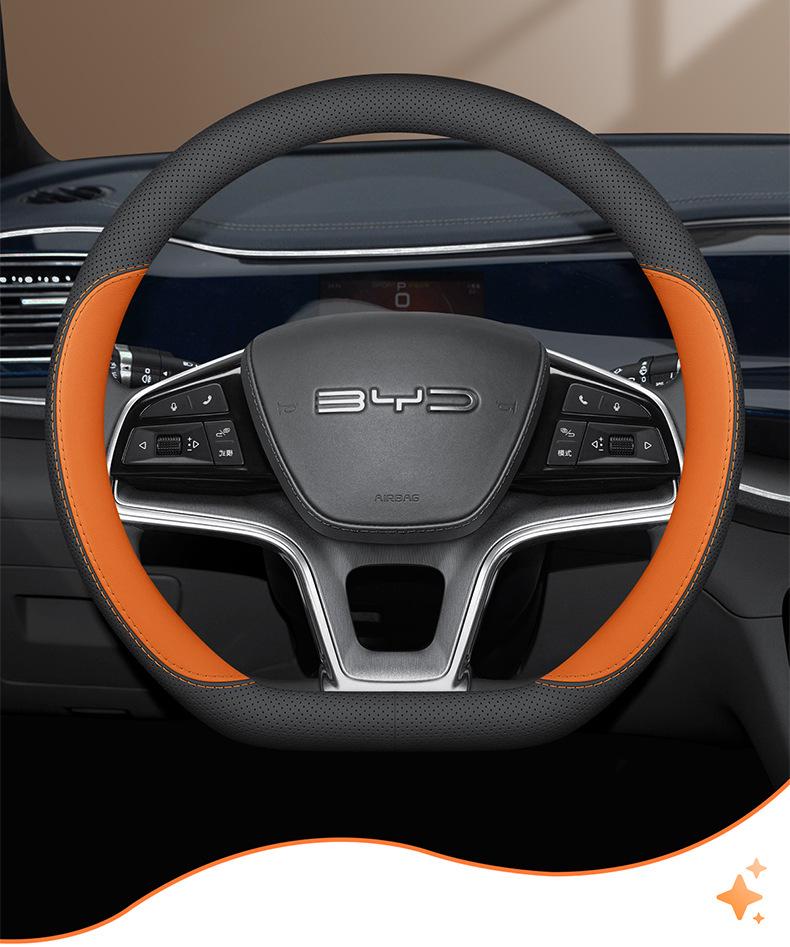 BYD Qin PLUS Seagull Song Seal Dolphin Yuan Sea Lion Han Руль Автомобиля Чехол из Натуральной Кожи