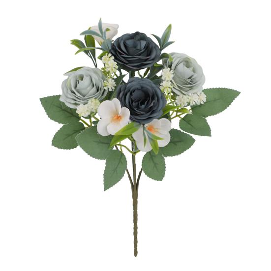 Имитация роз Букет искусственных цветов Реалистичные на ощупь Искусственные розы для декора дома, свадьбы, офиса Искусственные шелковые цветы Круглогодичный букет для