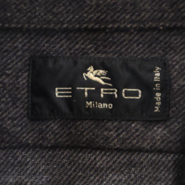 Etro Сделано в Италии Рубашка с длинным рукавом на пуговицах 38 Серый Женский Б/У