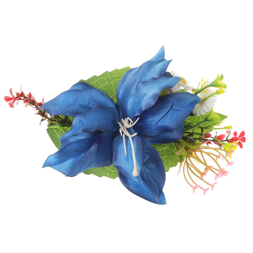 AWAYTR Elegant Bohemian Flower Small Hair Clips Faux Flower Side Pins Hairpin Vacation Beach Hair Accessories for Women