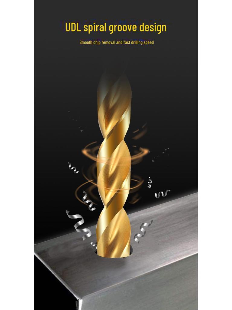 Сверло Tiangong M42 с титановым покрытием из кобальта для твердых металлов и нержавеющей стали