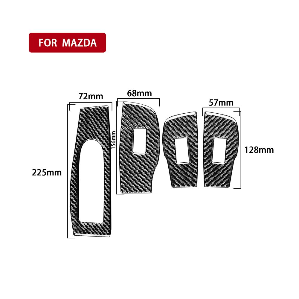 4 шт. для Mazda 3 AXELA, автомобильная панель с подъемником для окон, декоративная крышка, наклейки, авто аксессуары для интерьера, карбон