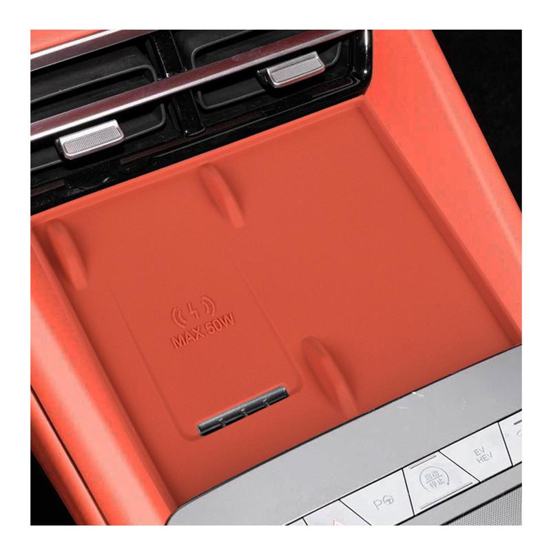 Silicone Wireless Charging Pad For BYD Tang L 2025 2026 2027 Sealion 8 Anti-slip Cover Wireless Charging Car Central Control Mat
