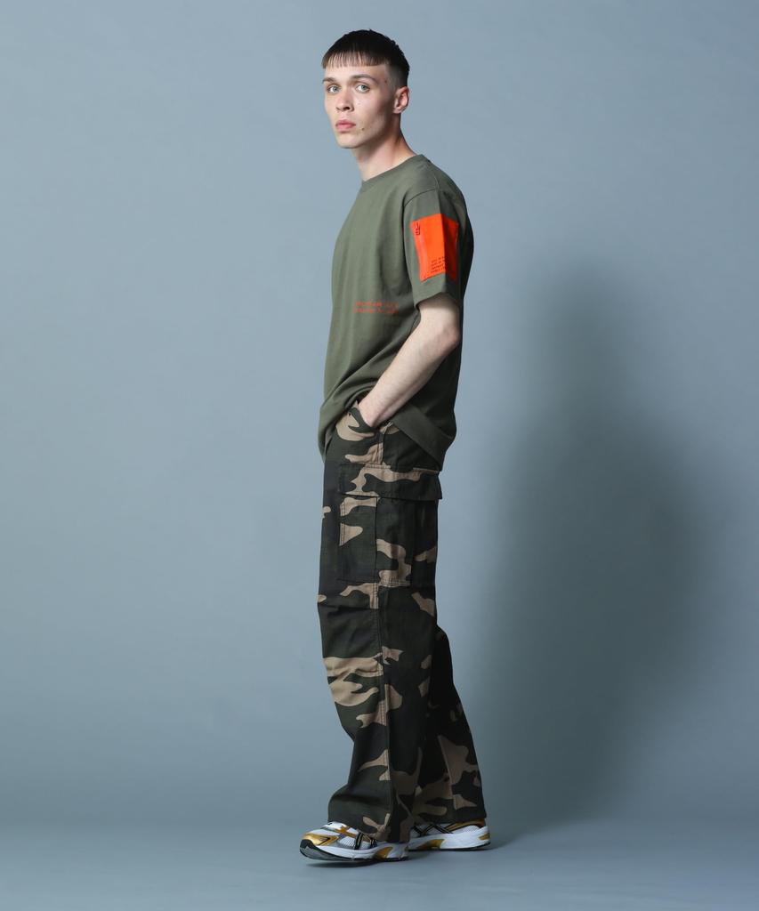 AVIREX REMODEL DESIGN CREW NECK T-SHIRT(WEB&DEPOT Exclusive) olive XL 783-3934025