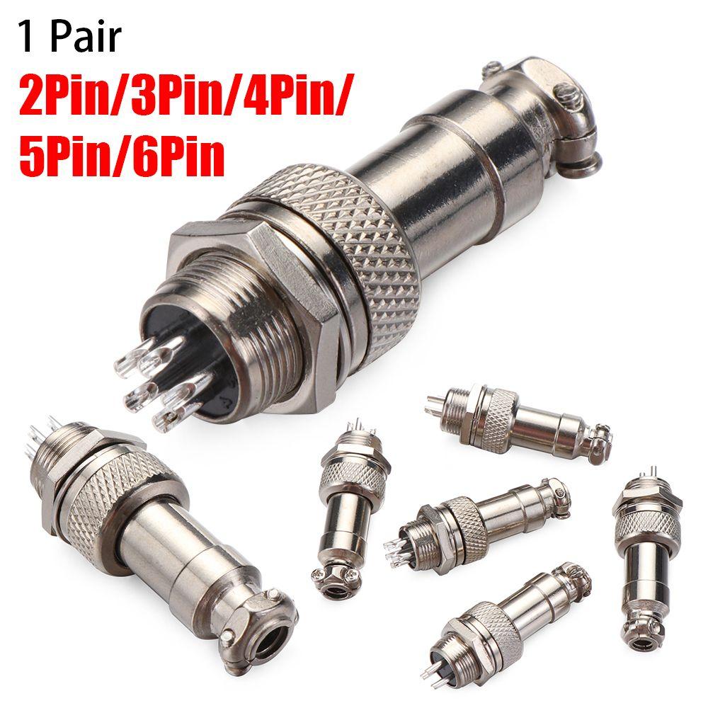 1Pair High Quality 12mm 2/3/4/5/6 Pin Aviation Socket Plug  Wire Panel Connector  GX12  Male&Female
