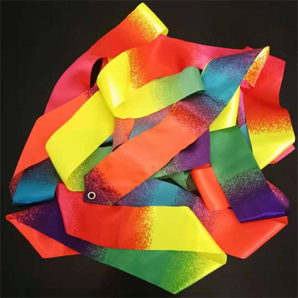 Rhythmic Gymnastics Ribbons Twirling Rod Dance Ribbon Ballet Streamer  Children Kids