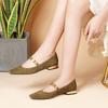Квадратный каблук 2025 осень новинка обувь Duobao ретро Мэри Джейн женские туфли-лодочки женские с мягкой кожаной подошвой