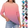 Women's Fashionable Casual Round Neck Solid Color Long-sleeve Top